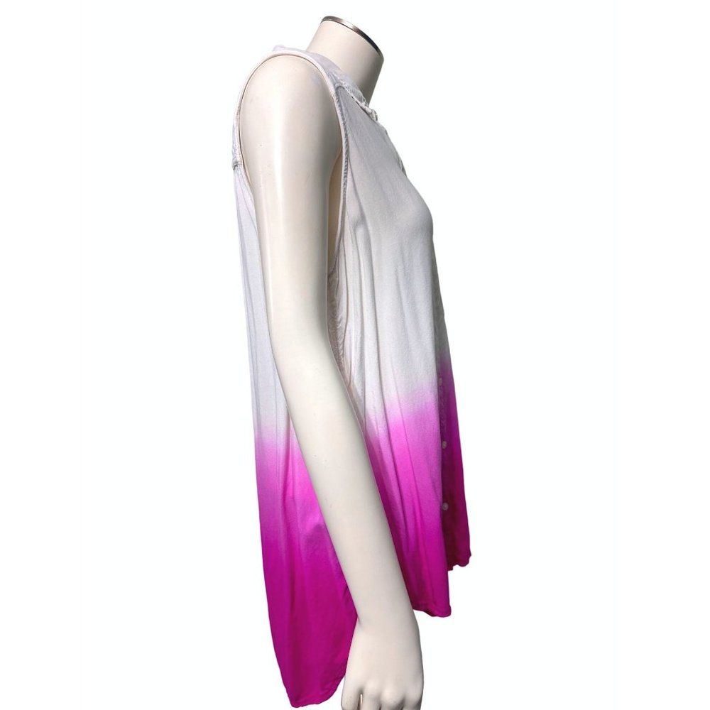 A.N.A. A New Approach 100% Rayon White & Fuchsia … - image 4